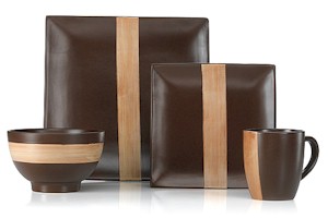 Gourmet Basics by Mikasa Bamboo Brown