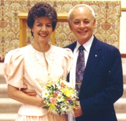 Dad and Caroline on their wedding day