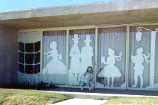 Christmas Windows 1958 in Fort Huachuca, AZ