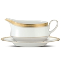 Noritake Crestwood Gold Gravy Boat with Tray