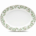 Noritake Holly and Berry Gold Medium Oval Platter