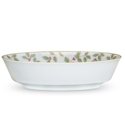 Noritake Holly and Berry Gold Oval Vegetable Bowl