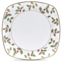 Noritake Holly and Berry Gold Square Accent Plate