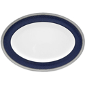 Noritake Odessa Cobalt Platinum Large Oval Platter