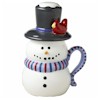 Pfaltzgraff Crafty Snowman Purple Covered Mug