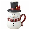 Pfaltzgraff Crafty Snowman Red Covered Mug