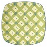 Pfaltzgraff Cupcake Caf� Misty Lime Floral Square Buffet Plate