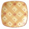 Pfaltzgraff Cupcake Caf� Butterscotch Plaid Floral Cupcake Plate