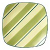 Pfaltzgraff Cupcake Caf� Misty Lime Stripes Cupcake Plate