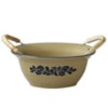 Pfaltzgraff Folk Art Oval Basket With Wicker Handle