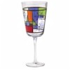 Pfaltzgraff Mondrian Christmas Etched and Hand-painted Goblet