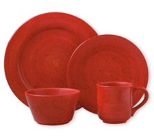 Pfaltzgraff Nuance of Red Table Setting
