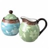 Pfaltzgraff Patio Garden Sugar Bowl & Creamer Set
