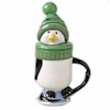 Pfaltzgraff Penguin Skate Green Hat Covered Mug