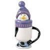 Pfaltzgraff Penguin Skate Purple Hat Covered Mug
