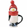 Pfaltzgraff Penguin Skate Red Hat Covered Mug