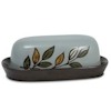 Pfaltzgraff Rustic Leaves Covered Butter Dish