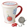 Pfaltzgraff Taffy Candy Covered Mug with Tea Infuser