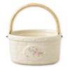 Pfaltzgraff Tea Rose Wicker Handled Basket