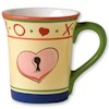 Pfaltzgraff Villa della Luna Green Handle Key to My Heart Mug