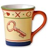 Pfaltzgraff Villa della Luna Red Handle Key to My Heart Mug