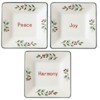 Pfaltzgraff Winterberry Peace, Joy & Harmony Appetizer Plate Set