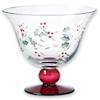 Pfaltzgraff Winterberry Etched & Handpainted Pedestal Dessert Bowl