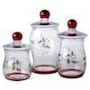 Pfaltzgraff Winterberry Etched & Handpainted Glass Canister