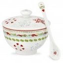 Portmeirion Christmas Wish Conserve Pot & Ceramic Spoon