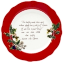 Portmeirion The Holly & The Ivy Red Border Accent Plate