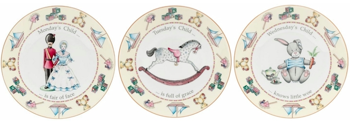 Victorian Days of the Week by Royal Worcester