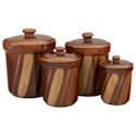 Sango Avanti Brown Canister Set