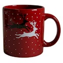 Waechtersbach Festive Holiday Cherry Red Reindeer Mug