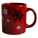 Waechtersbach Festive Holiday Cherry Red Snowflakes Mug