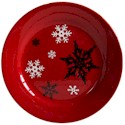 Waechtersbach Festive Holiday Cherry Red Snowflakes Salad Plate