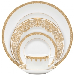 Lismore Lace Gold Fine China by Waterford