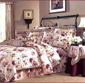 Vintage Bedspreads on Waverly Garden Room Vintage Rose Bedding Collection