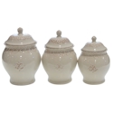 Certified International Adeline Ivory Canister Set