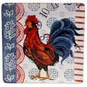 Certified International Americana Rooster Square Platter