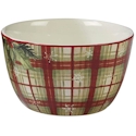 Certified International Autumn Fields Plaid Ice Cream Bowl