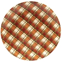 Certified International Autumn Fields Plaid Round Platter