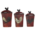 Certified International Avignon Rooster Canister Set