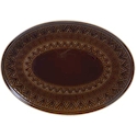 Certified International Aztec Brown Oval Platter