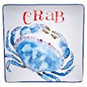 Certified International Beach House Kitchen Crab Square Platter