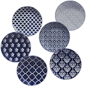 Certified International Blue Indigo Canape Plate