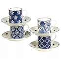 Certified International Blue Indigo Cup & Saucer