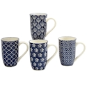 Certified International Blue Indigo Latte Mug