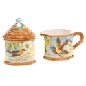 Certified International Botanical Birds Sugar & Creamer Set