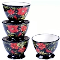 Certified International Botanical Christmas Ice Cream Bowl