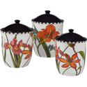 Certified International Botanical Floral Canister Set